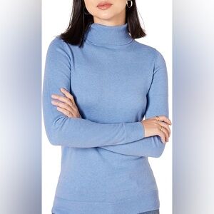 Amazon Essentials Light Blue Turtleneck Sweater